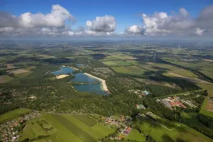 Aerial View Print of Ferienzentrum Schloss Dankern Holiday Resort