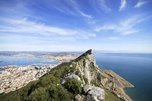 British Overseas Territory Landscape Prints: Gibraltar Rock view from above