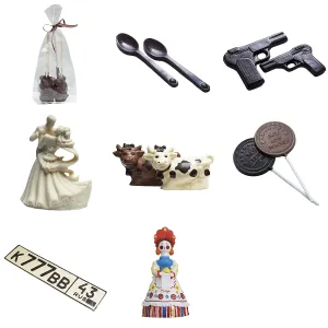 Dessert Photography Studio Shot Prints: Gift chocolates in form of amusing figures