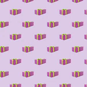 Infinite Seamless Pattern Design Prints: Gift pattern. Pink seamless background