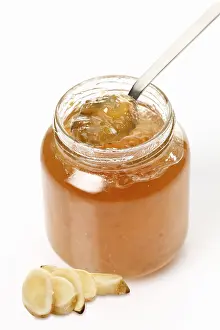 Ginger Root Nutrition Prints: Ginger jam on a spoon and in a jar