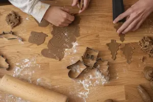 Gingerbread Biscuits Prints: Gingerbread cookies in the making