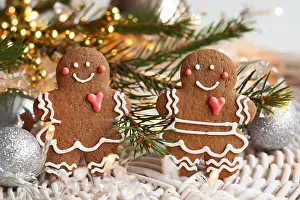 Christmas Dessert Photography Prints: Gingerbread couple