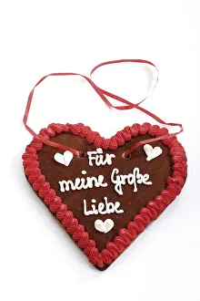 Still Life Desserts Prints: Gingerbread heart