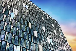Glass Facade Architecture Prints: Detail of the glass facade