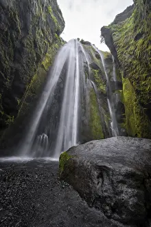 Northern Europe Water Features Prints: Gljufrabui Waterfall
