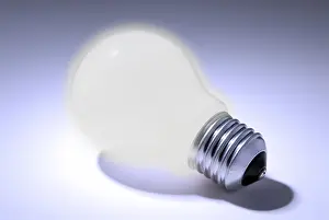Energy Saving Technology Prints: Glowing light bulb