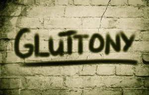 Symbolic Lettering Prints: Gluttony Concept