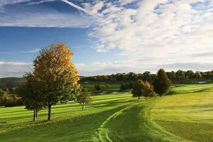 Deserted Golf Course Prints: The golf course in autumn