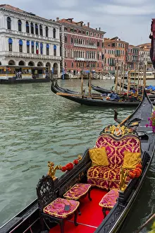 Deserted Venice Prints: Gondola, attraction, empty, nobody