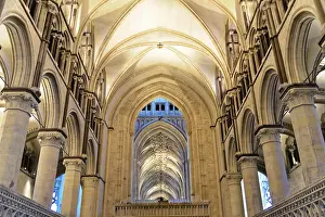Prints of Gothic cathedral with detailed arches and ornate architecture, Canterbury Cathedral, Canterbury, Kent, England, Great Britain Canterbury Prints: Gothic Cathedral Print, Canterbury, England