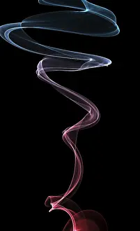 Black Background Design Prints: Gradient smoke on a black background