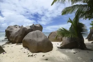 Anse Source DArgent Prints: Granite rocks on the beach of Anse Source dArgent