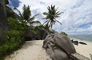 Anse Source DArgent Prints: Granite rocks on the beach of Anse Source dArgent