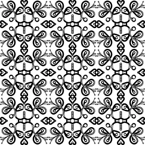 Deserted Floral Decoration Prints: Graphical floral seamless pattern