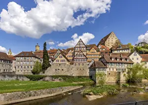 Baden Wurttemberg Architectural Style Prints: Grasbodele with an ensemble of buildings