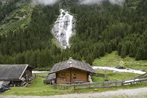 High Mountain Range Europe Prints: Grawa, Grawa waterfall, cascade