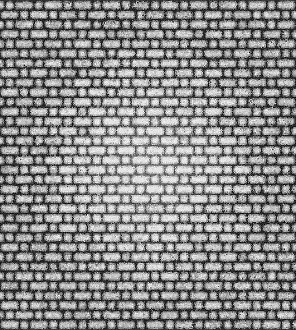 Full Frame Brick Image Prints: Gray brick wall with uniform pattern creating a textured and uniform appearance