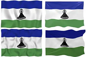 Prints of Great Image of the Flag of Lesotho Related Prints: Great Image of the Flag of Lesotho Print