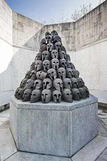 Prints of Greek monument, Hellenistic inspired helmets, Allied monument, Memorial Interallie, First World War Memorial, Liege, Wallonia, Belgium Greek monument, Hellenistic inspired helmets, Allied monument Liege Prints: Hellenistic Inspired Helmets Print, Liège Memorial