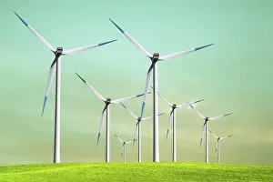 Wind Power Generation Prints: Green ecology