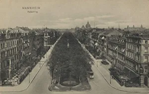 Historical Postcards Europe Prints: Greeting from Mannheim, Kaiserring