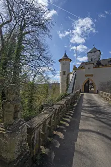 Rock Formation Landscape Prints: Greifenstein Castle with access bridge