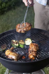 Nutritionally Balanced Meals Prints: Grill cooking out in the backyard