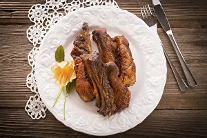 Framed Print : Grilled Ribs Print Framed Print : Grilled Ribs Print