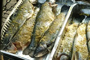 Close Up Seafood Prints: Grilled trouts