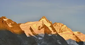Snow Capped Mountain Range Prints: GroBglockner in evening light
