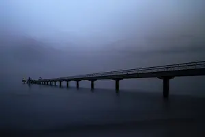 Atmospheric Evening Mood Prints: Gromitz pier in the evening light