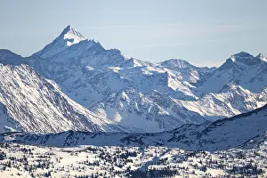 Deserted Alps Mountain Peak Prints: Grossglockner summit in winter
