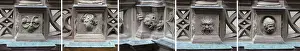 Middle Franconia Photography Prints: Grotesque on the columns in the Pellerhof