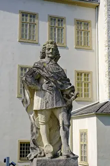 Prints of Guardian figure, Asparn Castle, Asparn an der Zaya, Weinviertel, Lower Austria, Austria Sculpture Prints: Asparn Castle Guardian Figure Print, Lower Austria