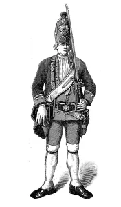 Prussian Military Uniform Prints: Guardsman, by Frederick William I