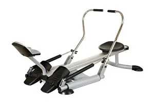 Fitness Model Studio Shot Prints: Gym trainer on white background