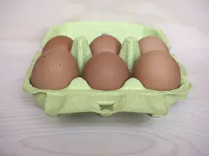 Nutritionally Balanced Diet Prints: Half dozen eggs carton