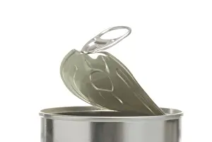 Aluminum Container Prints: Half-opened tin, detail