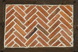North Rhine Westphalia Buildings Prints: Half-timbered facade with brick pattern