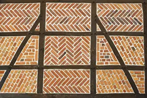 North Rhine Westphalia Buildings Prints: Half-timbered facade with brick pattern