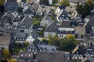 Half Timbering In Central Europe Prints: Half-timbered houses in Eversberg