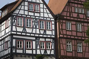 Timber Framed Houses Prints: Half timbered white with black