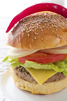 Cheeseburger Nutrition Prints: Hamburger