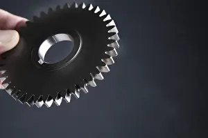 Studio Shot Of Gears Prints: Hand with gear
