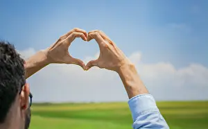 Heart Symbol Concept Prints: Hands together in the shape of a heart