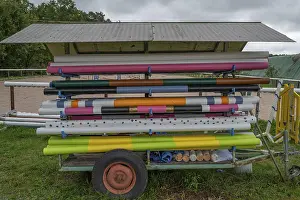 Central Europe Rural Scene Prints: Hanger with bars for show jumping
