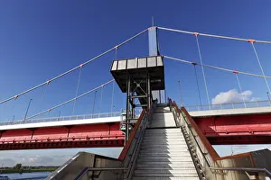 Friedrich Ebert Bridge Prints: Haniel Steps with viewing platform on the Friedrich Ebert Bridge