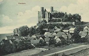 Castle Ruin Europe Prints: Hanstein Castle in Thuringia, Germany
