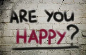 Symbolic Happiness Prints: Are You Happy Concept